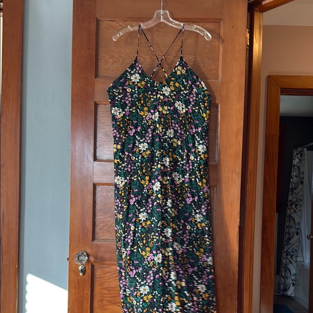 Old Navy Floral Maxi Sundress Spaghetti Strap Casual